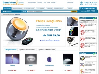 10,- Euro sparen & keine Versandkosten zahlen! LeuchtenZentrale.de der Fachmarkt für Leuchten & Lampen
