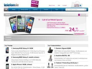 5,55 Euro Gutschein für Neukunden bei telefon.de dem Handys, Festnetz & Zubehör shop im Netz